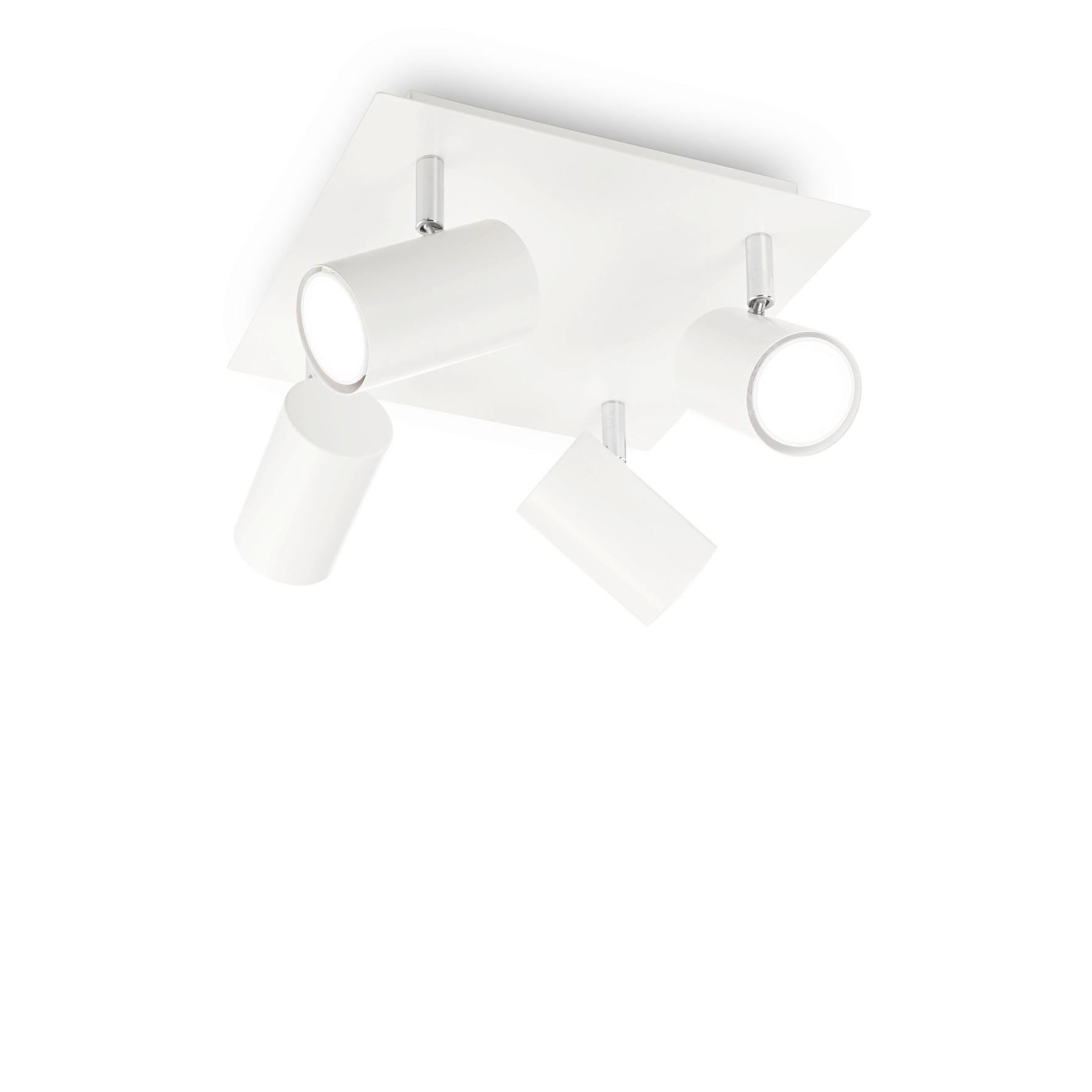 Deckenleuchte Bianco Weiß L: 30,5 Cm - Weiß, Basics, Metall (30,5/30,5/13cm) - Ideal Lux