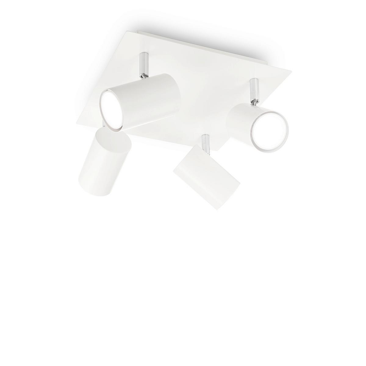 Deckenleuchte Bianco Weiß L: 30,5 Cm - Weiß, Basics, Metall (30,5/30,5/13cm) - Ideal Lux