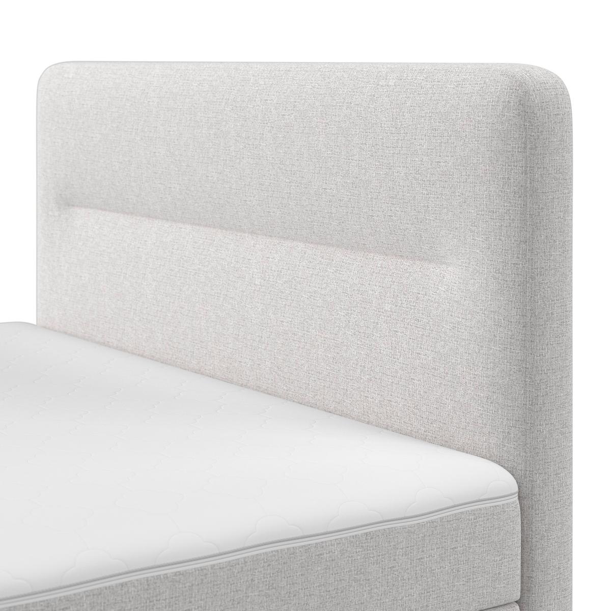 Boxspringová postel MARCO 140x200, světle šedá - černá/světle šedá, Moderní, dřevo/textil (140/200cm) - Bessagi Home