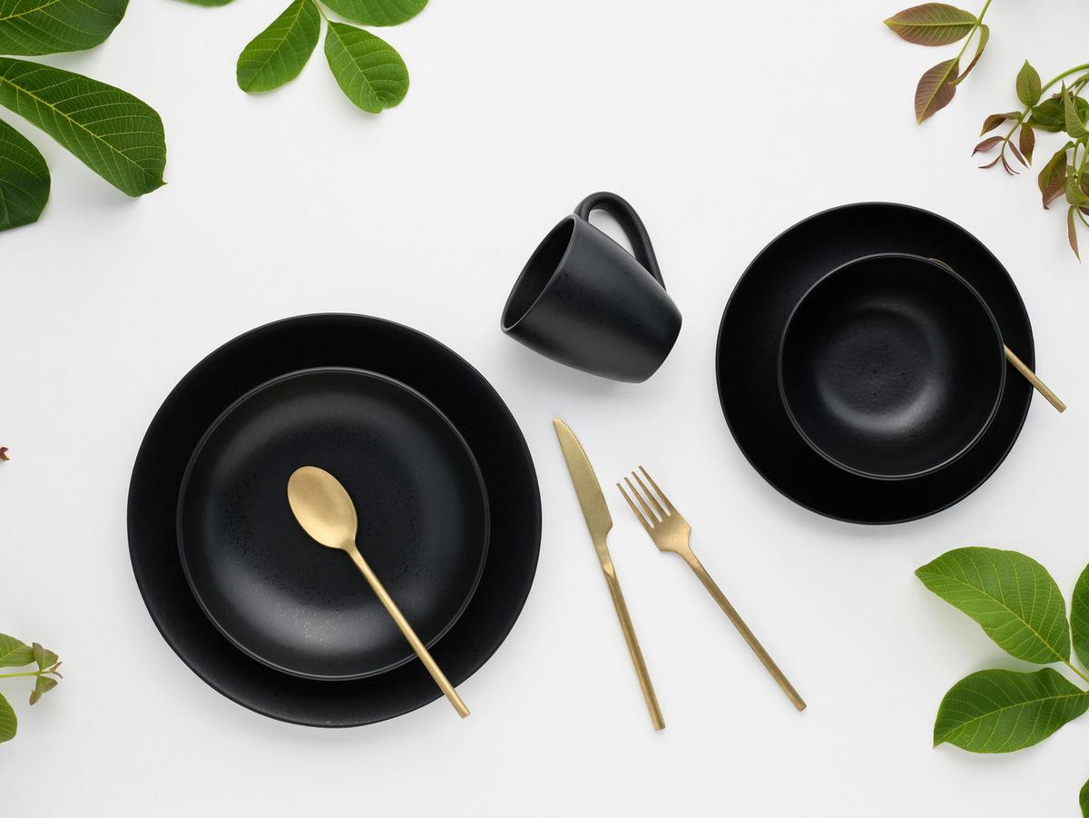 Kombiservice Magic Black Coupe 20--Teilig., Schwarz - Schwarz, Basics, Keramik - Creatable