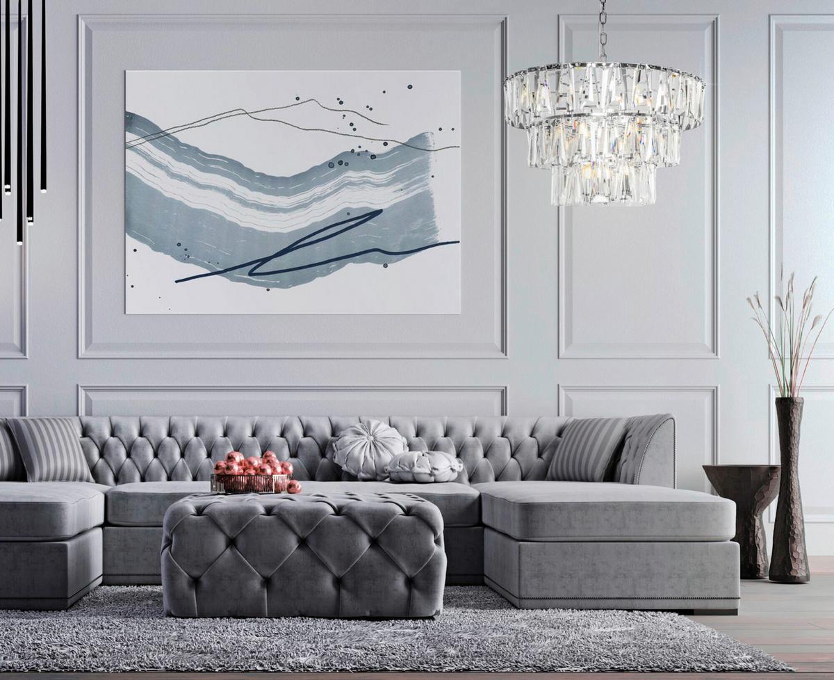 Pendelleuchte Puntes - Chromfarben, Trend, Metall (77/50/77cm) - MAYTONI