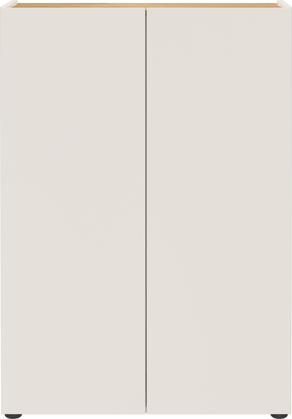 Schuhschrank Alviano Weiß/Eiche Dekor B: 74cm - Kaschmir/Eichefarben, Design, Holzwerkstoff (74/105/33cm) - Germania