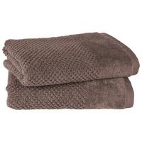 HANDTUCHSET Popcorn 2er Set Dunkelbraun - Dunkelbraun, Basics, Textil (50/100cm)