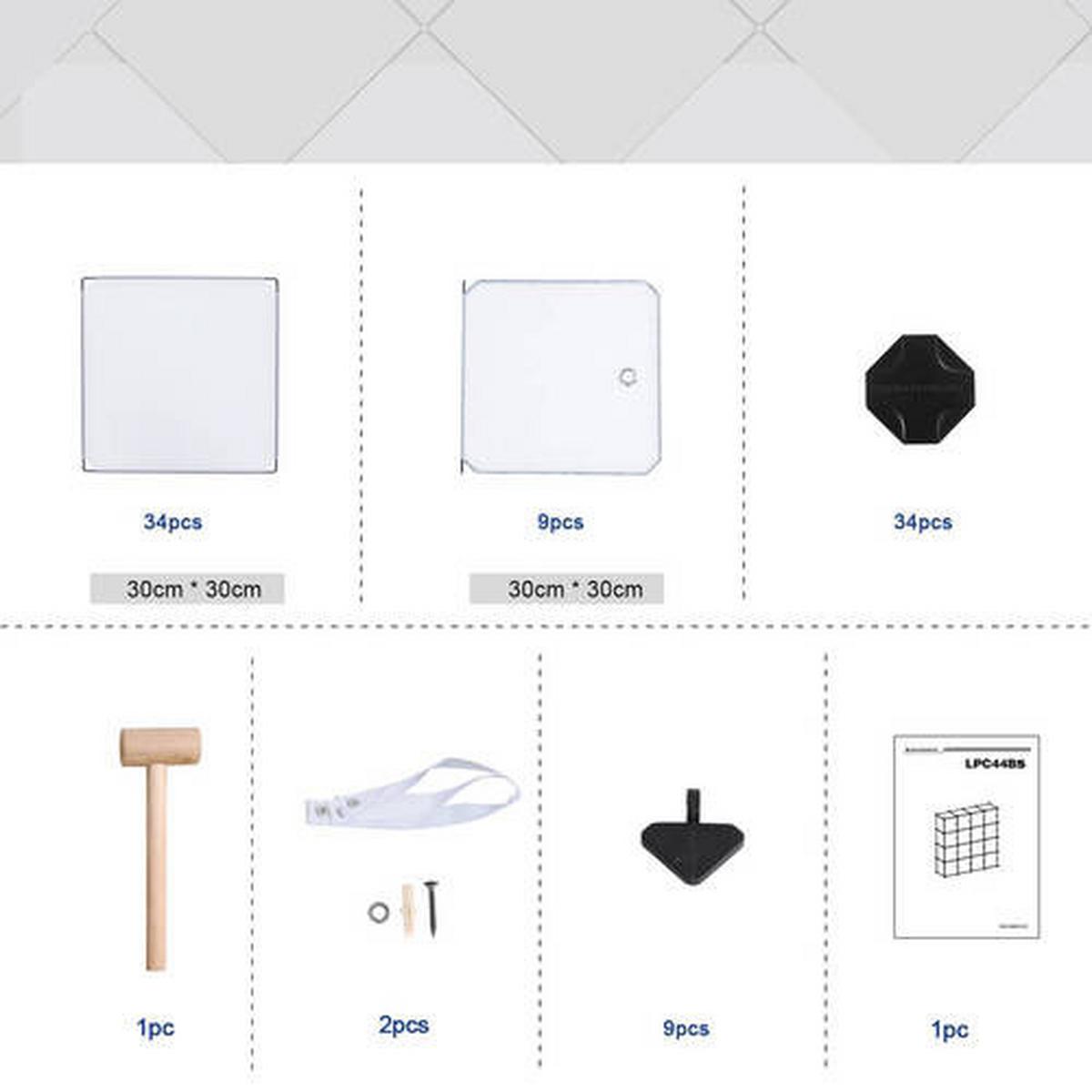 Regalkombination B: 93 cm, Weiß - Schwarz/Weiß, Basics, Kunststoff/Metall (93/123/31cm) - Boxxx