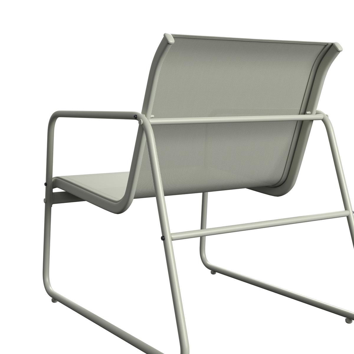 SÚPRAVA ZÁHRADNÉHO NÁBYTKU ALIN 2 - šalviovozelená, Basics, kov/textil - Mömax