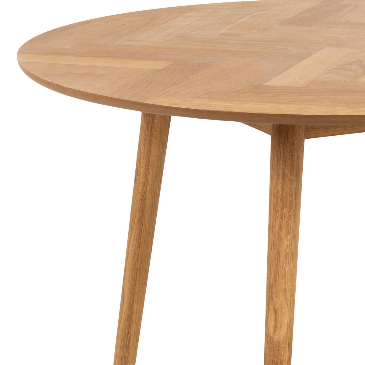 Kulatý jídelní stůl Nagano, Ø 120 cm, dub - barvy dubu, Konvenční, dřevo/kompozitní dřevo (120/75cm) - MID.YOU