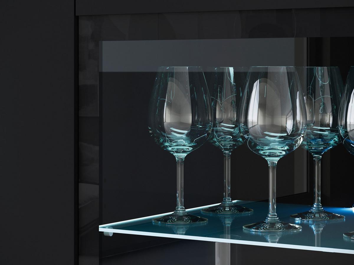 VYSOKÁ KOMODA VERA 120 - šedá/černá, Trend, kompozitní dřevo/plast (120/103,3/39,5cm) - P & B