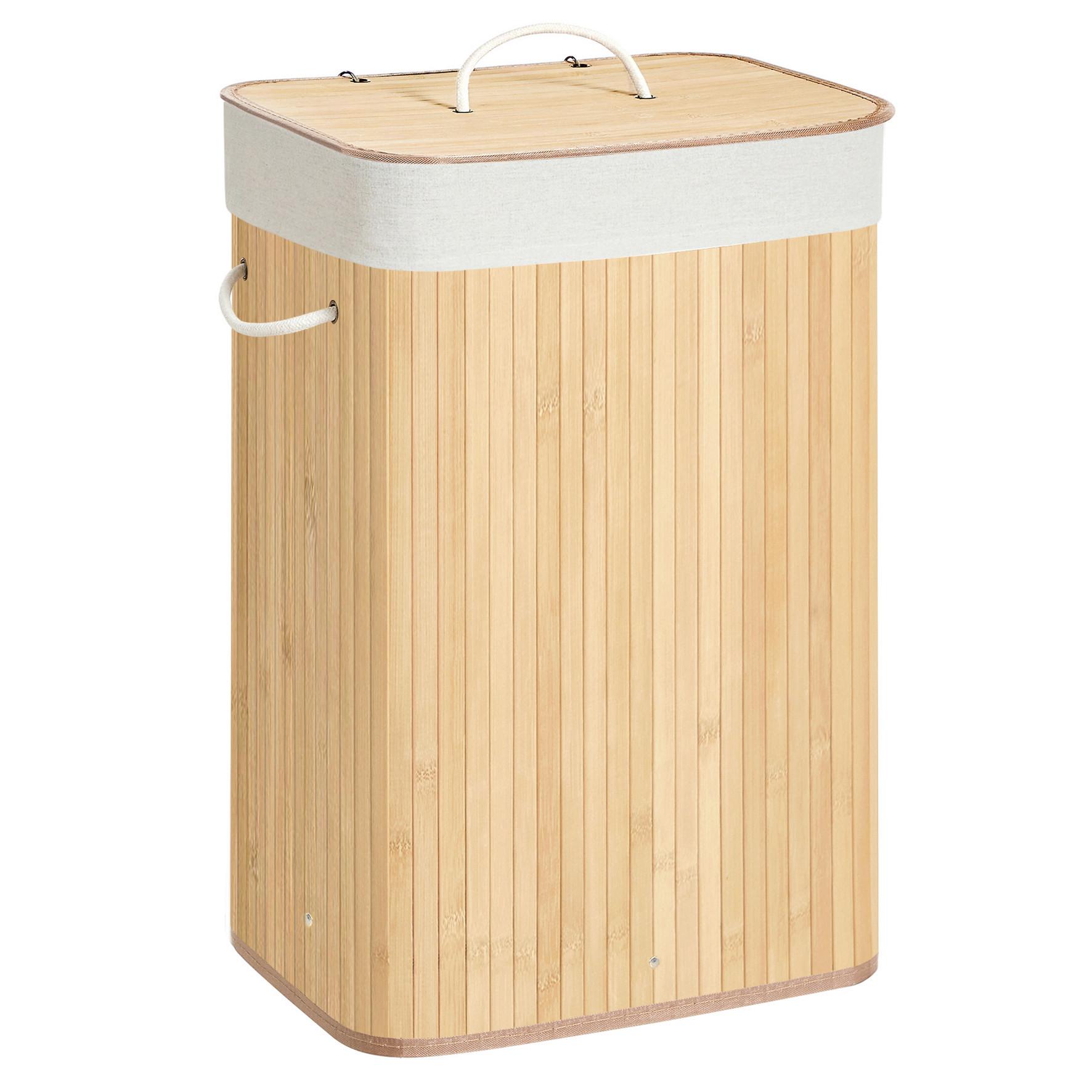 Wäschekorb Naturfarben B: 40 cm - Naturfarben, Basics, Naturmaterialien/Holzwerkstoff (40/60/30cm)