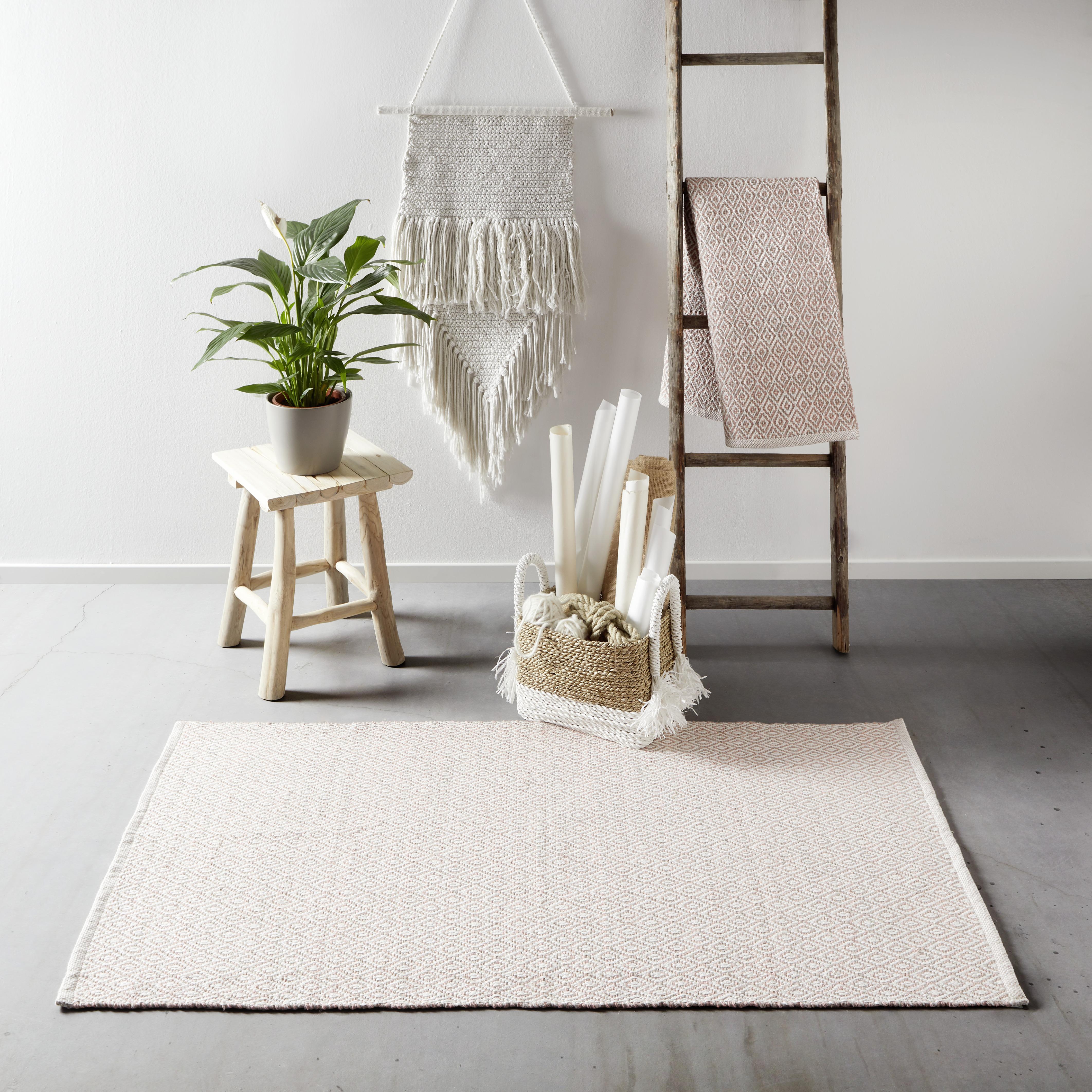 RUČNE TKANÝ KOBEREC Carola 2, 80/150, ružová - ružová, Basics, textil (80/150cm) - Modern Living