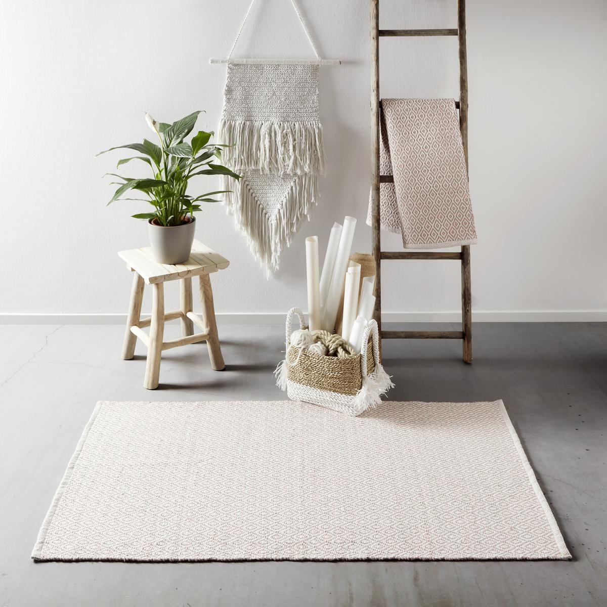 RUČNE TKANÝ KOBEREC Carola 1, 60/120cm, ružová - ružová, Basics, textil (60/120cm) - Modern Living