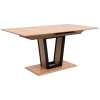 Esstisch Soria Schwarz/ Eiche Artisan D. L: 160-200cm - Schwarz/Eiche Artisan, MODERN, Holzwerkstoff/Metall (160-200/90/76cm) - MID.YOU