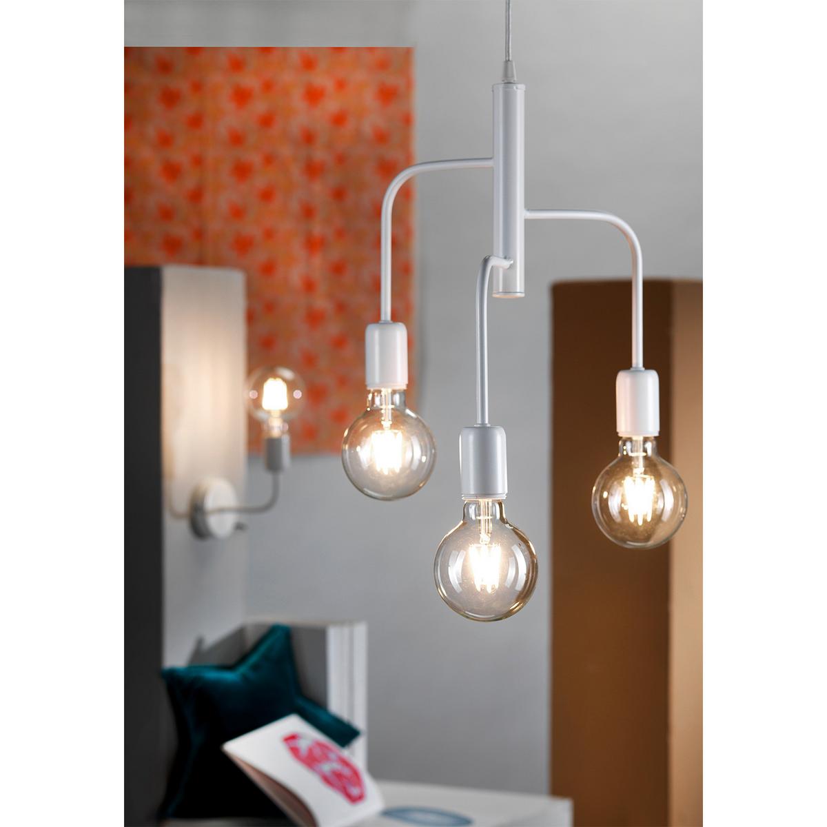 Hängeleuchte Weiß D: 40 cm 22w - Weiß, Design, Metall (40/140cm)