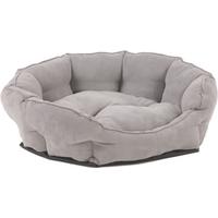Hundekissen George LxBxH: 56x46x19 cm Grau Lederlook - Grau, KONVENTIONELL, Textil (56/46/19cm)