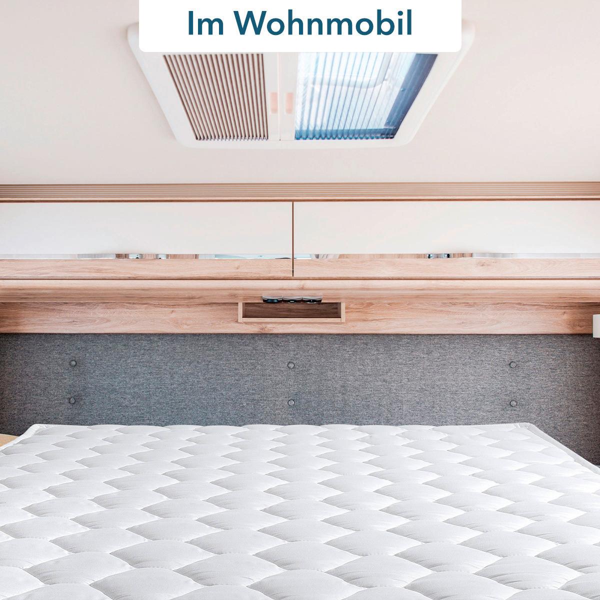 Kaltschaummatratze Caravan 90x190 cm H2 H: 10 cm - Weiß, Basics, Kunststoff/Textil (90/190cm) - P & B