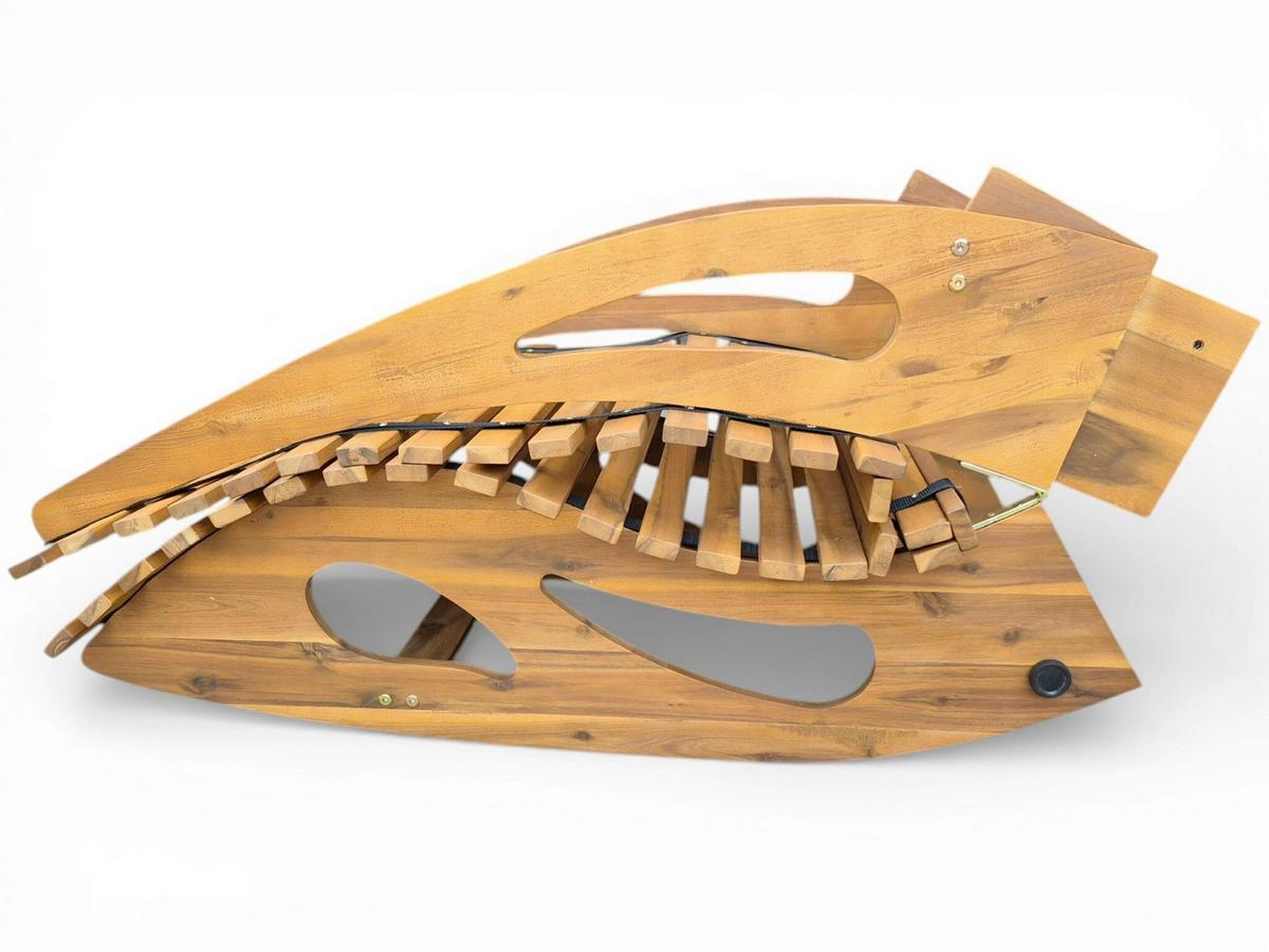 Schaukelliege für 2 Personen LxBxH: ca. 156x120x72 cm - Akaziefarben, Basics, Holz (156/120/72cm) - Prestige Home