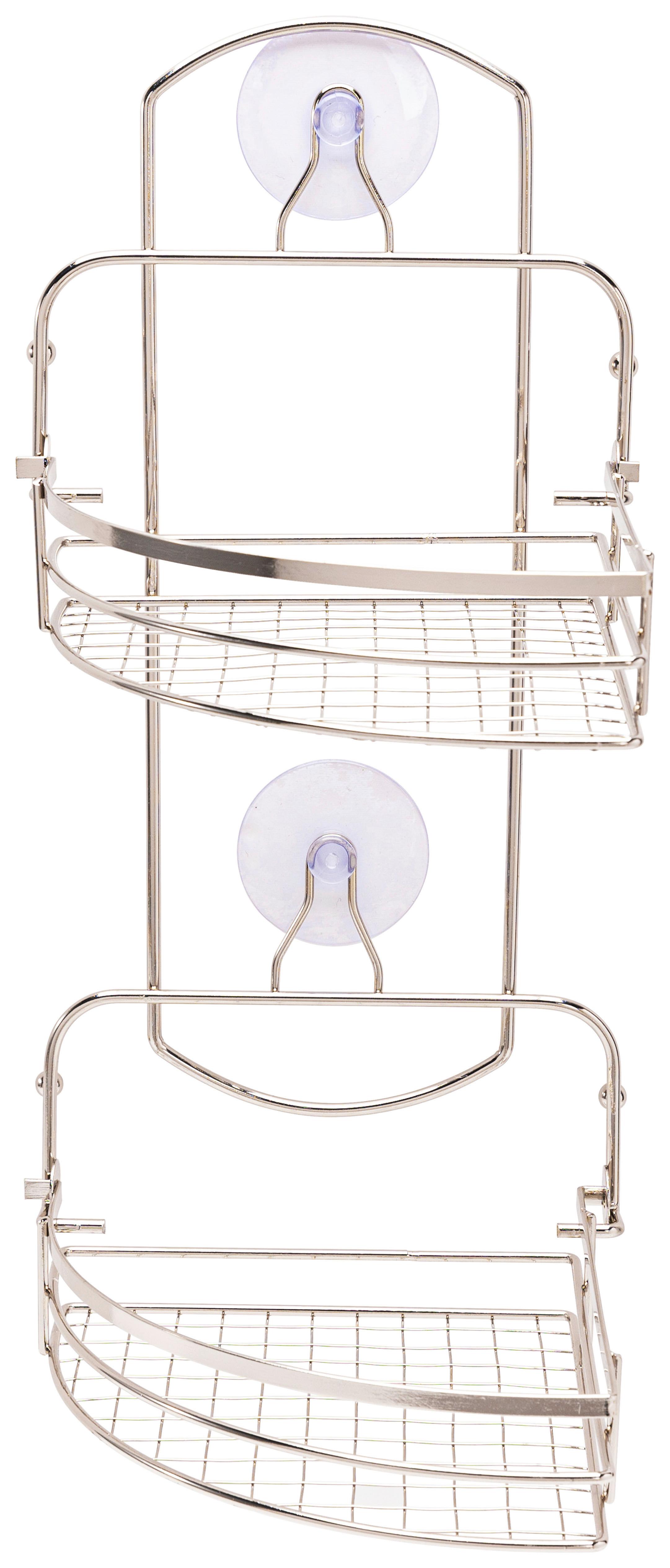 Regál do sprchovacieho kúta NIZZA - chrómová, Konventionell, kov (15/27/15cm) - Ondega