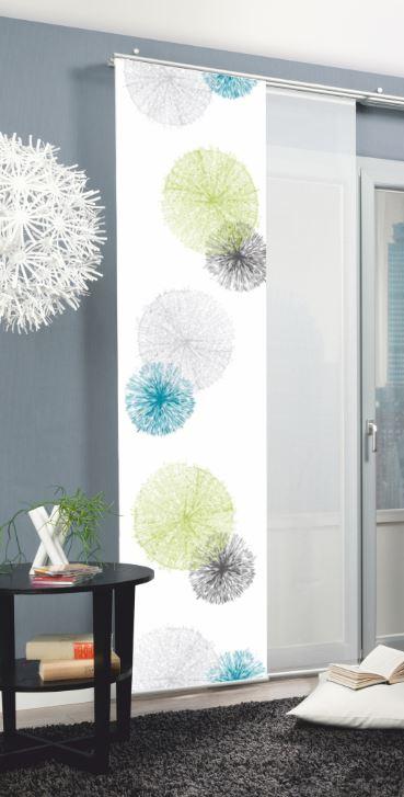 Flächenvorhang 3-Tlg. Rawlins B: 60 cm, Grün, Blickdicht - Grün, Basics, Textil (60/245cm)