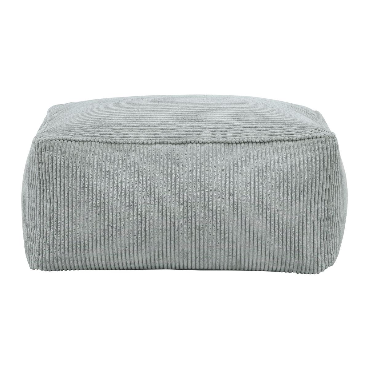 Taburet CAROLINE, šedý manšestr, max. 80 kg - šedá, Moderní, textil (80/38/50cm) - Mömax