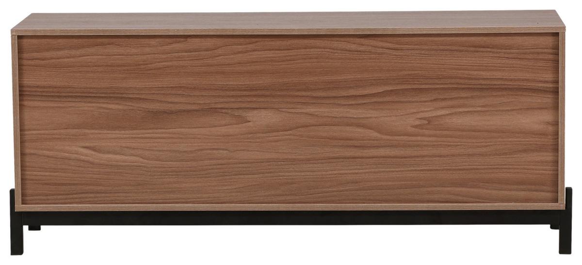 Sideboard Corpus - Nussbaumfarben/Schwarz, Design, Holz/Holzwerkstoff (135/56/40cm) - Livetastic