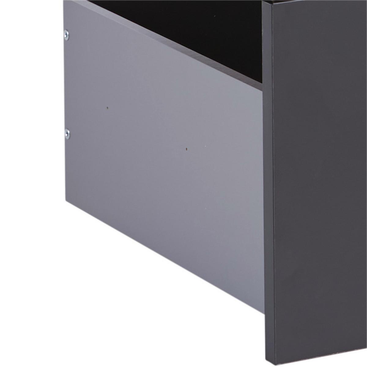 Schubladeneinsatz Unit Anthrazit B: 91 Cm 4 Fächer - Anthrazit, MODERN, Holzwerkstoff (91/83/47cm) - Ondega