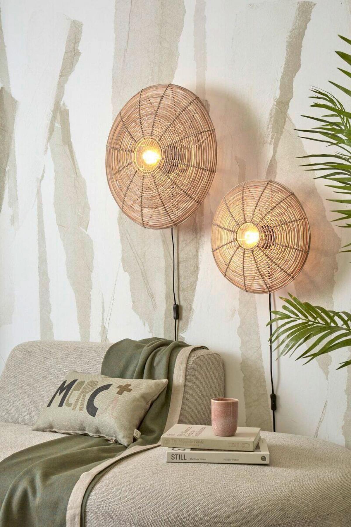 Wandleuchte Tanami/W/4010/N - Naturfarben, Trend, Naturmaterialien (10/40/40cm) - Good & Mojo