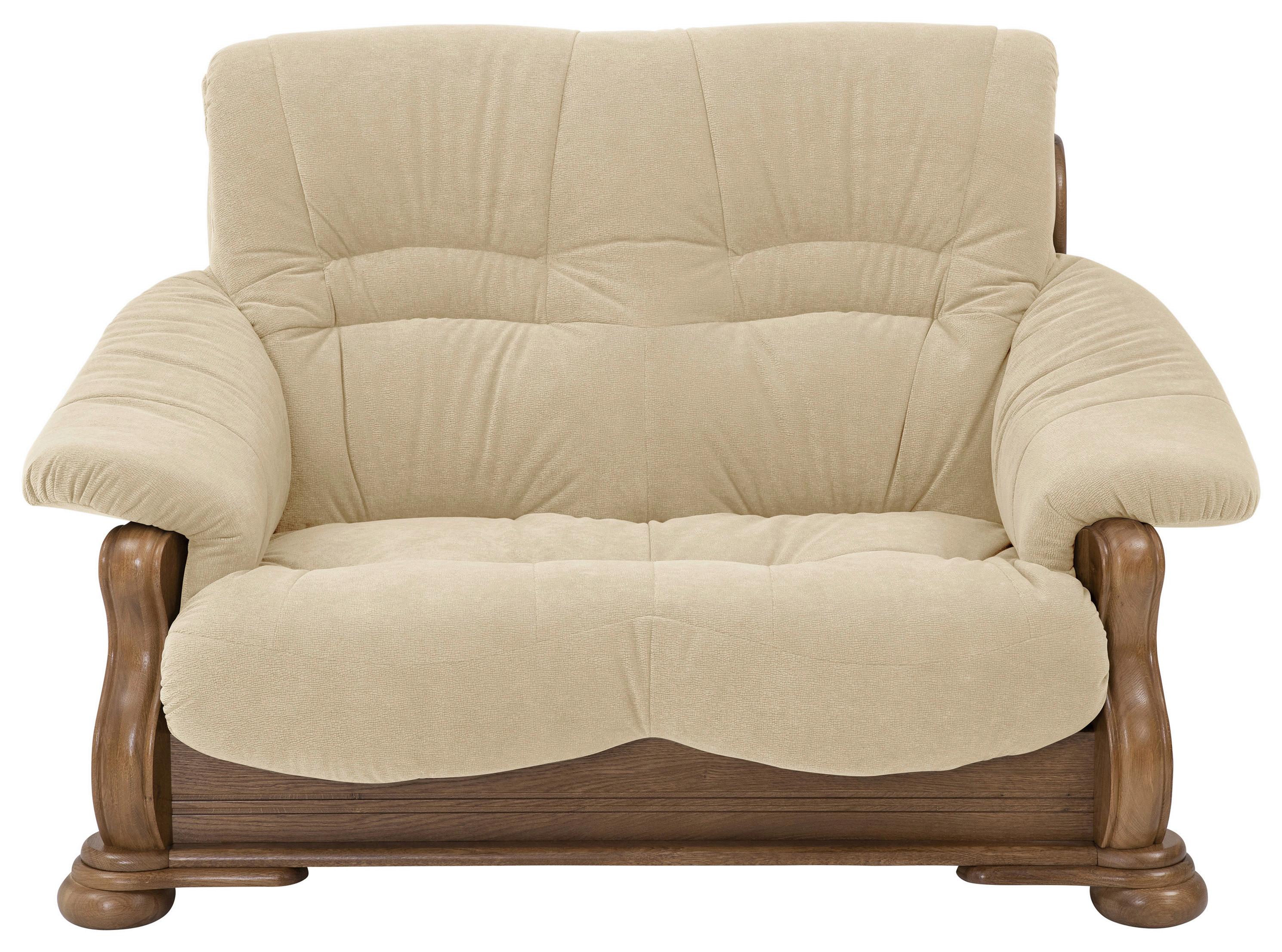 2-Sitzer-Sofa Tennessee Sandfarben Aus Eiche Massiv