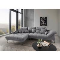 Ecksofa Garda, Grau S: 192x310 Cm - Schwarz/Grau, KONVENTIONELL, Textil (192/310cm) - Livetastic