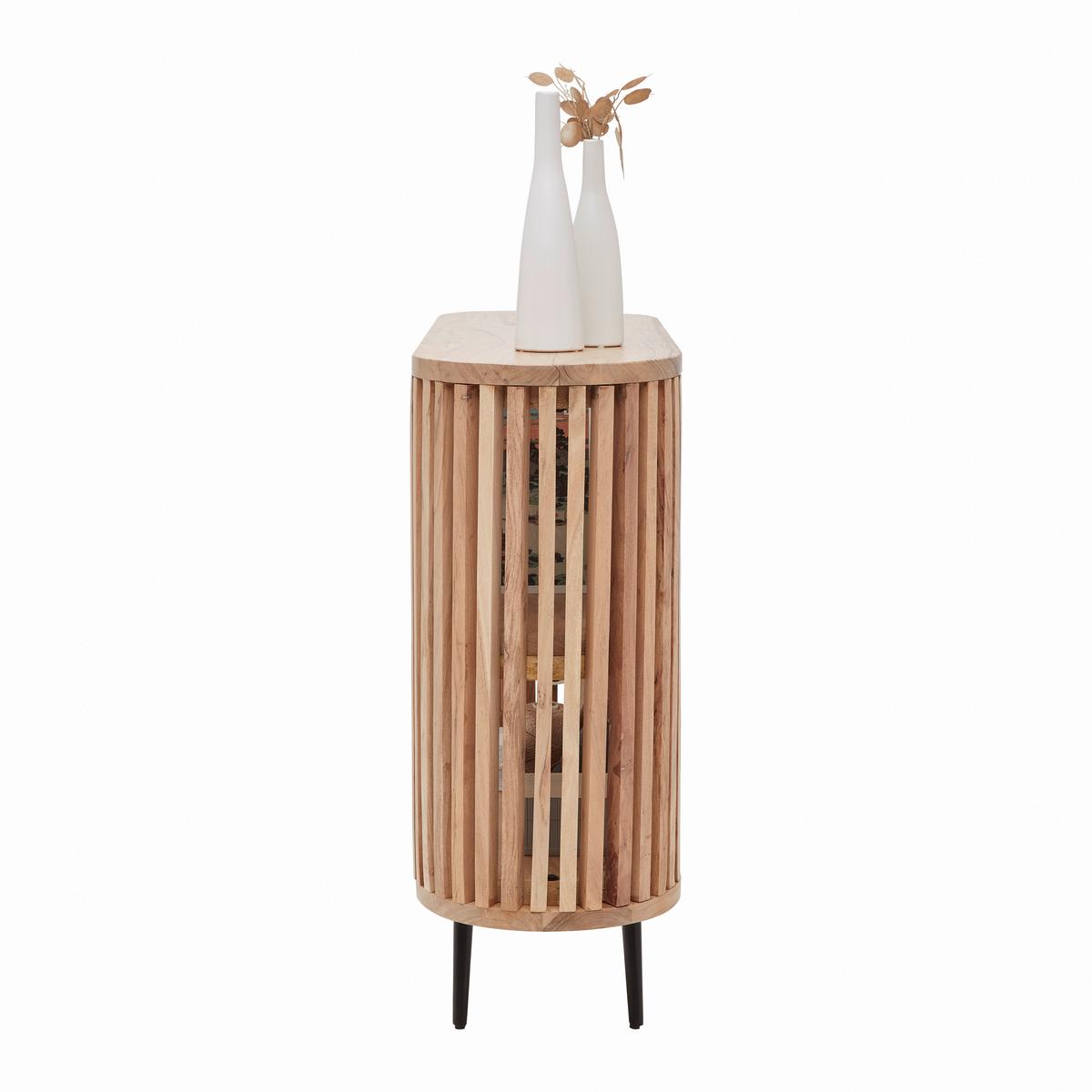 KONZOLA MADDI -TREND- - černá/přírodní barvy, Lifestyle, kov/dřevo (120/85/33cm) - Mömax