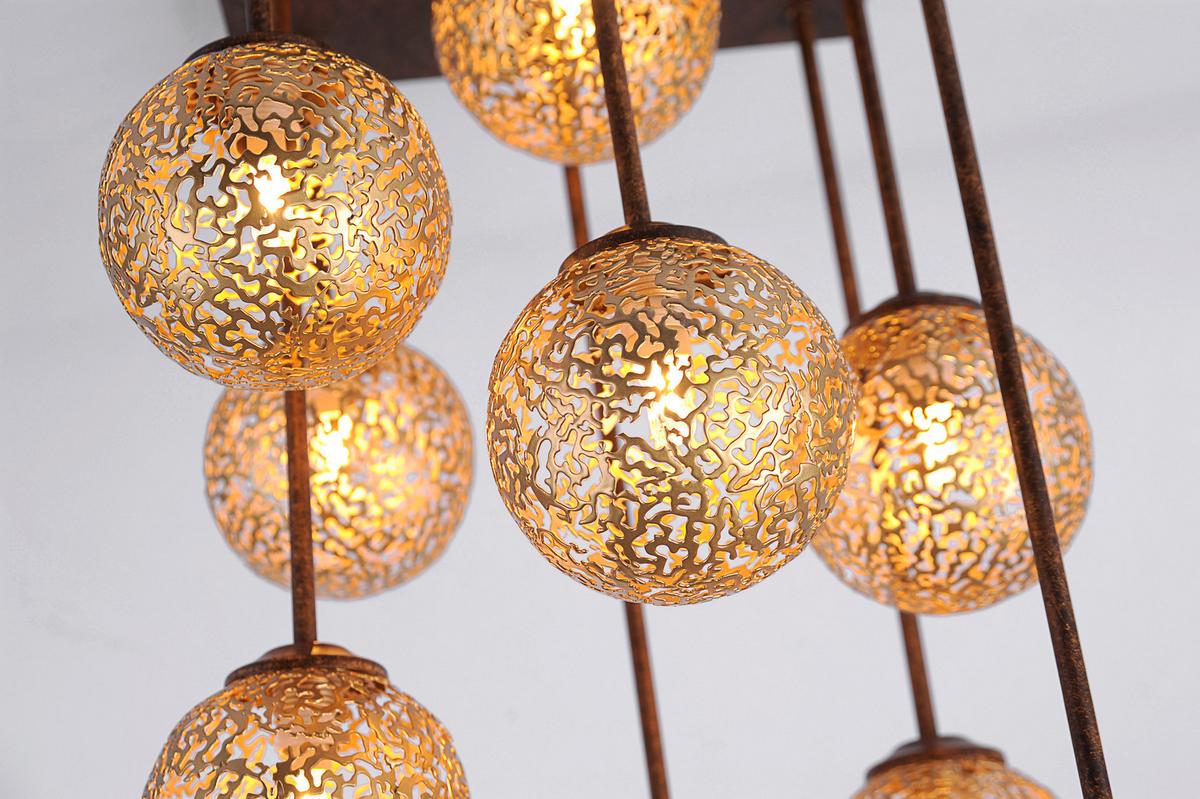 Led-deckenleuchte 6238-48 Greta - Rostfarben, KONVENTIONELL, Kunststoff/Metall (30,5/30,5/55,4cm) - Paul Neuhaus