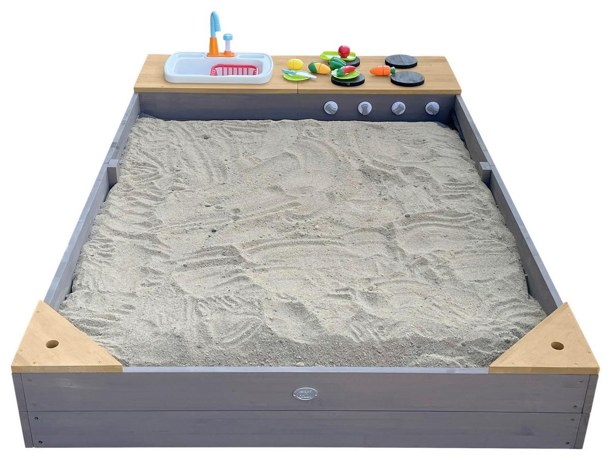 Sandkasten A031.015.20 - Braun/Grau, KONVENTIONELL, Holz (115/21,8/180cm) - Ambia Garden