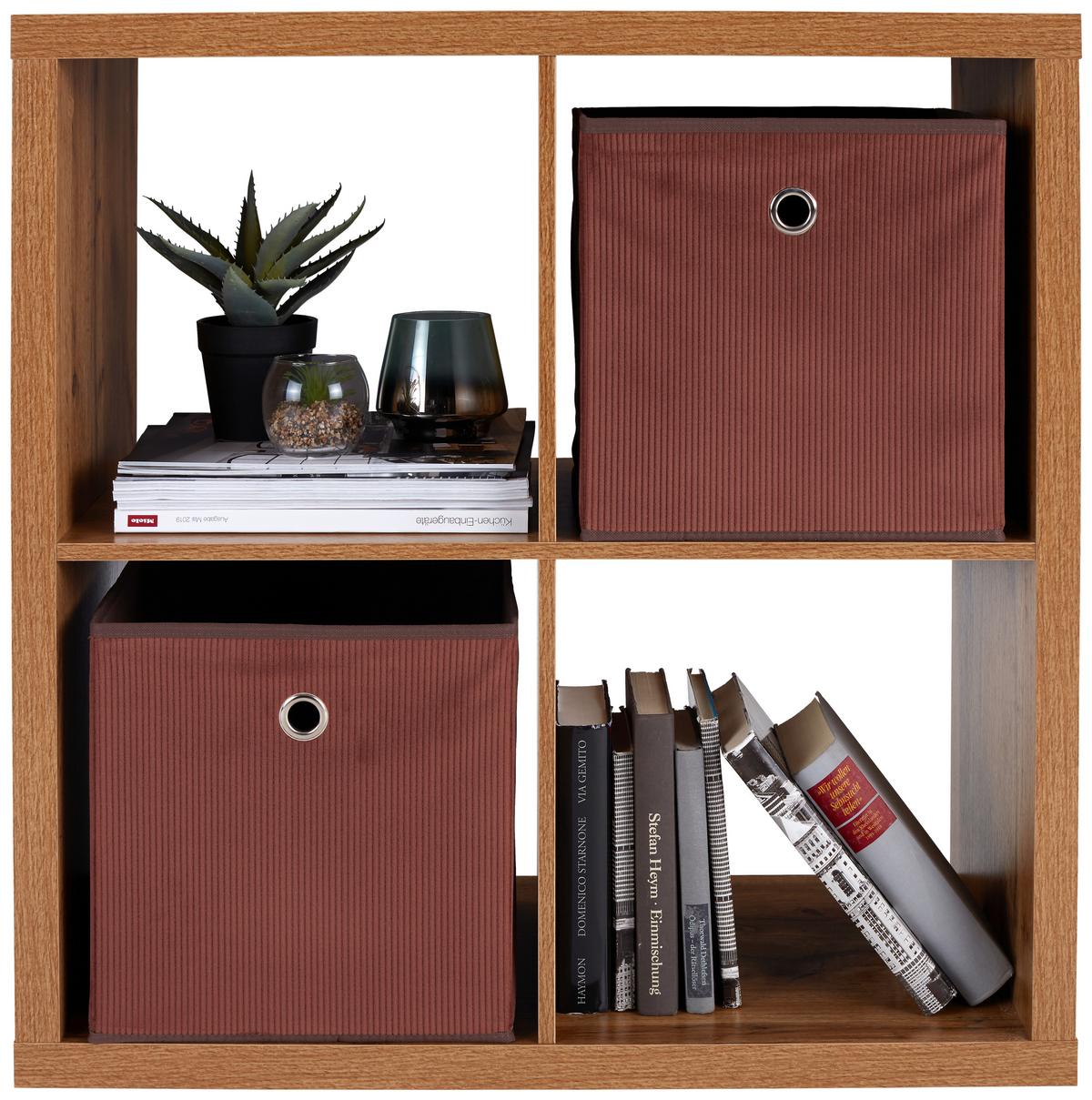 Regal Samy 1 B 76cm, Wotan Eiche Dekor - Eichefarben, MODERN, Holzwerkstoff (76/76/37cm)