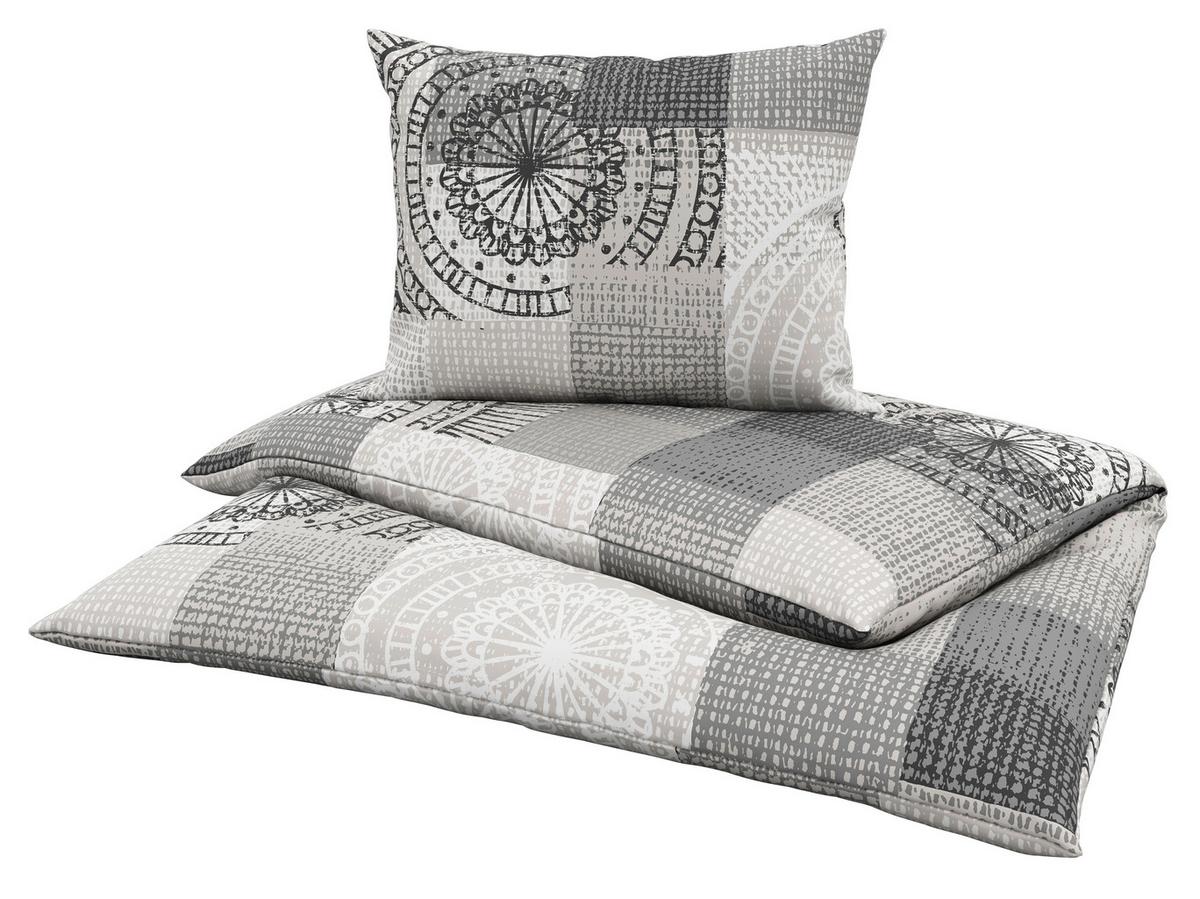 Bettwäsche Elma - Grau, MODERN, Textil - Luca Bessoni