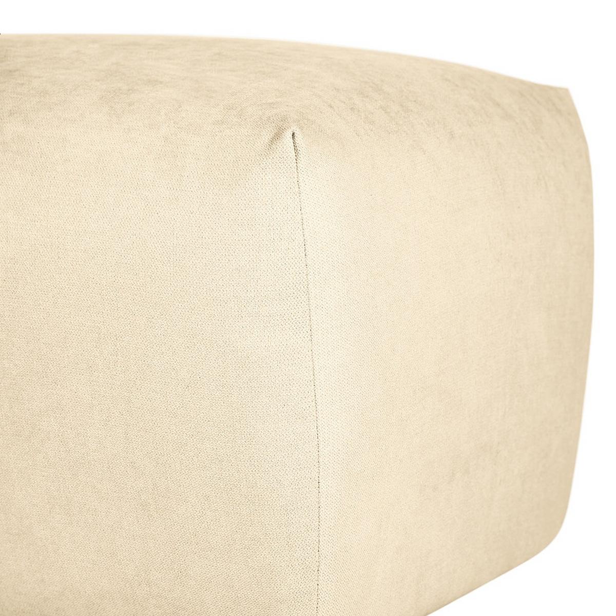 Hocker Bolt, Beige B 102 cm - Beige/Schwarz, MODERN, Textil (102/41/52cm) - Trendmanufaktur