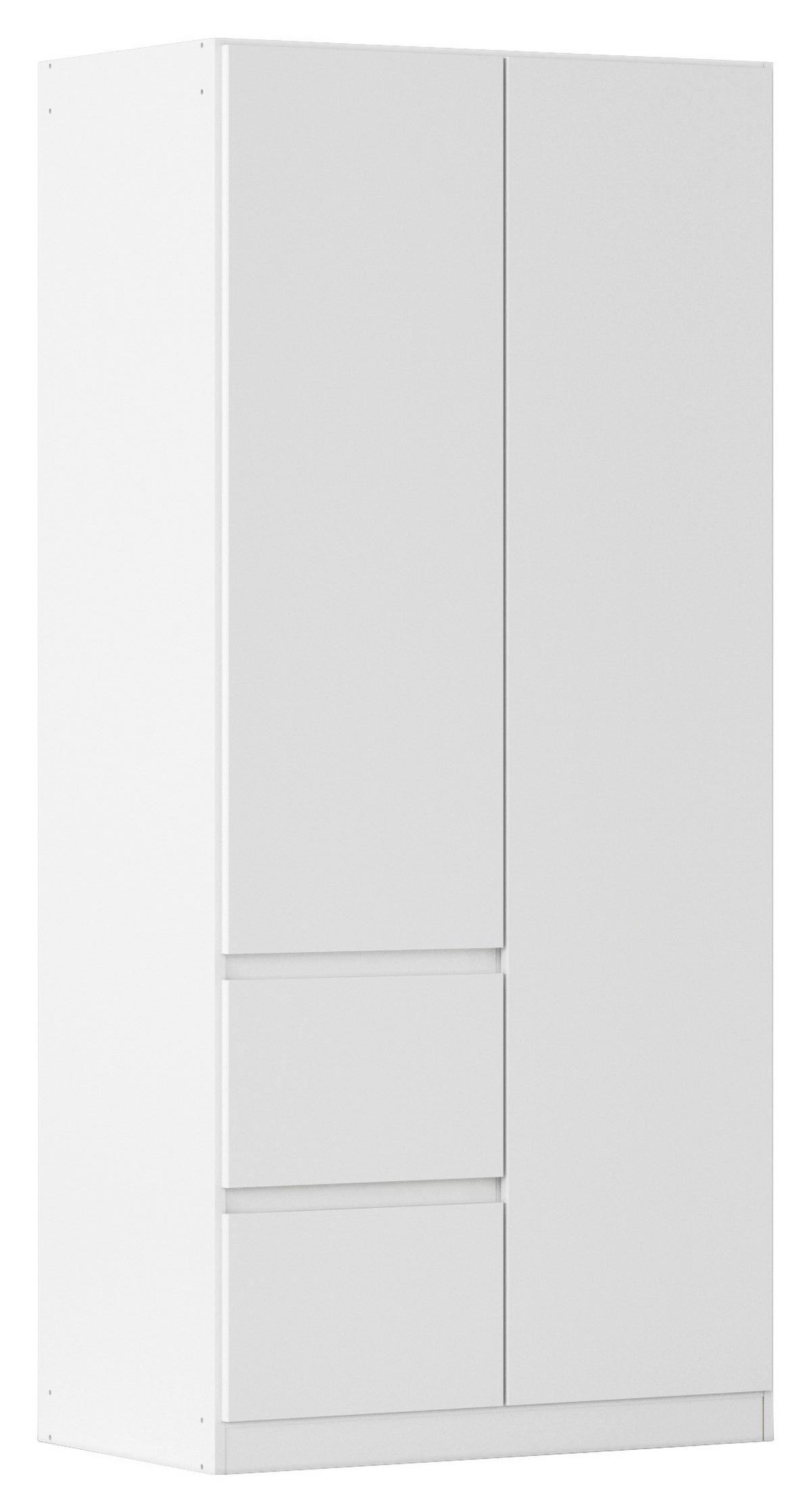 Nidda B: 91 cm Weiß Nidda - Weiß, Basics, Holzwerkstoff (91/197/54cm) - Rauch Möbel