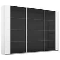 Schwebetürenschrank Artemis B: 271 cm Anthrazit/Weiß - Anthrazit/Weiß, MODERN, Glas/Holzwerkstoff (271/210/62cm) - Rauch Möbel