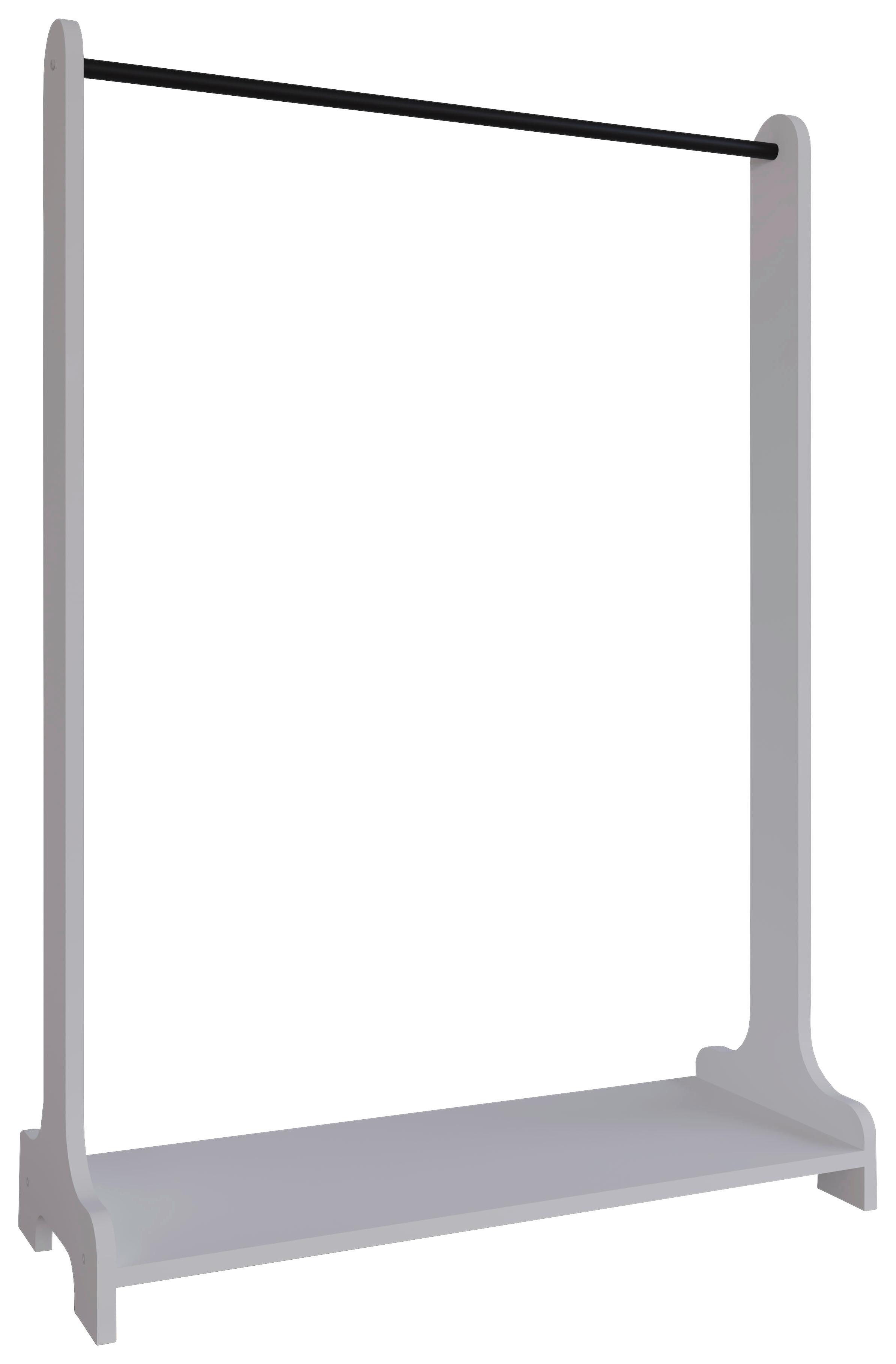 Garderobenständer Lempu Weiß B: 89 Cm - Weiß, Design, Holzwerkstoff/Metall (89/128/35cm) - MID.YOU