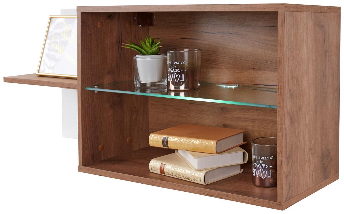 ZÁVĚSNÁ SKŘÍŇKA AVENSIS NEW - bílá/barvy dubu, Konvenční, kompozitní dřevo/sklo (112/43/25cm) - Luca Bessoni