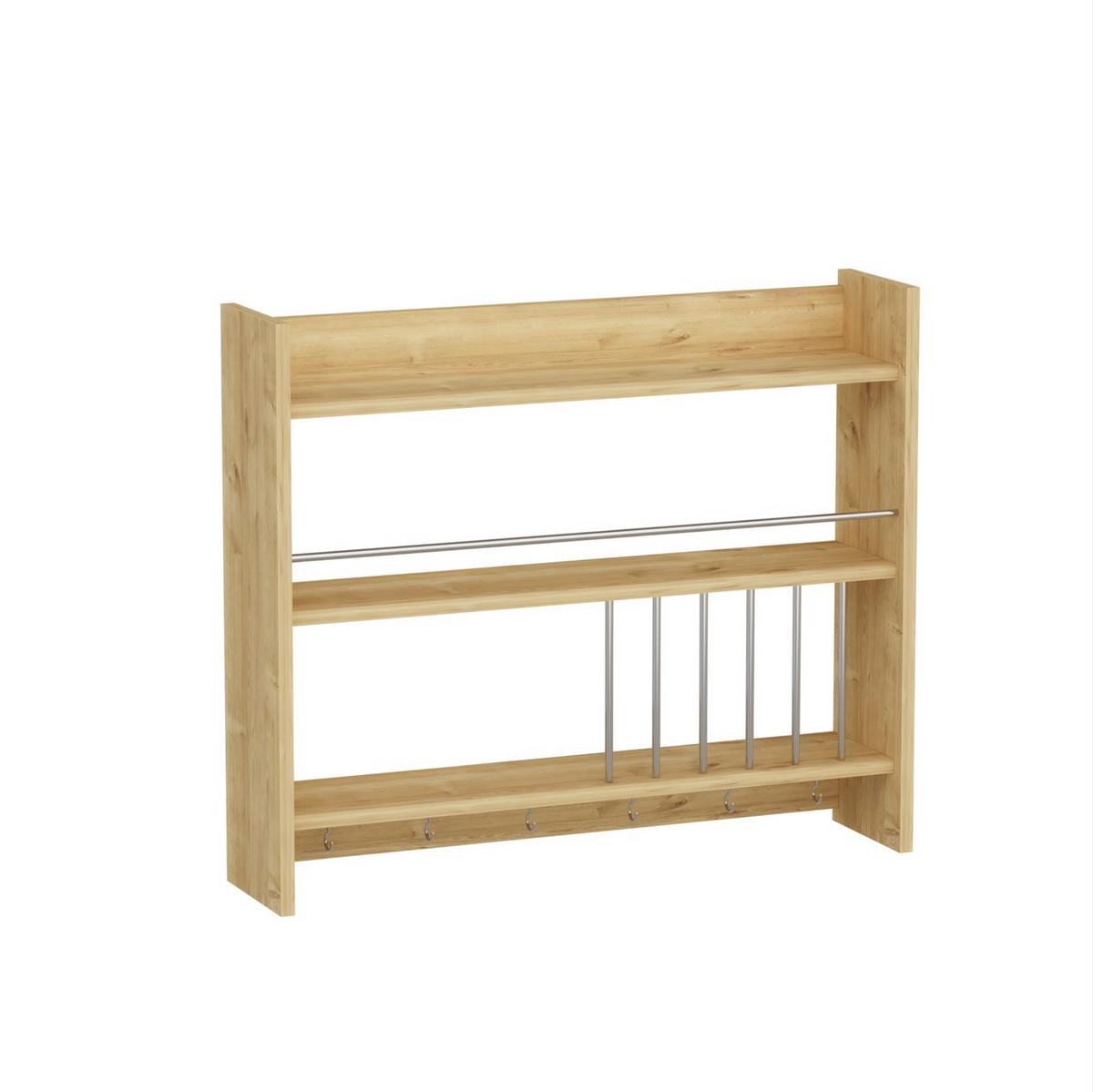 Gewürzregal Aphrodite B: 85 cm - Design, Holzwerkstoff (85/72/19,6cm) - MID.YOU