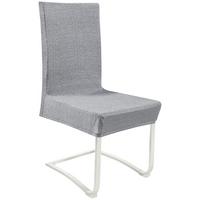 Stuhlhusse Jenny - Anthrazit, MODERN, Textil (48/48/64cm) - Luca Bessoni