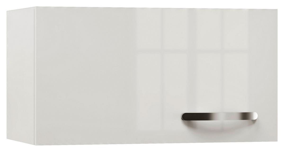 Felsőszekrény Alba - magasfényű fehér/fehér, Modern, faalapú anyag (60/32/32cm)