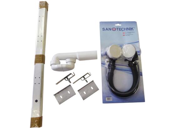 Montageset für Badewanne - Silberfarben/Schwarz, KONVENTIONELL, Metall Montageset für Badewanne - Silberfarben/Schwarz, KONVENTIONELL, Metall