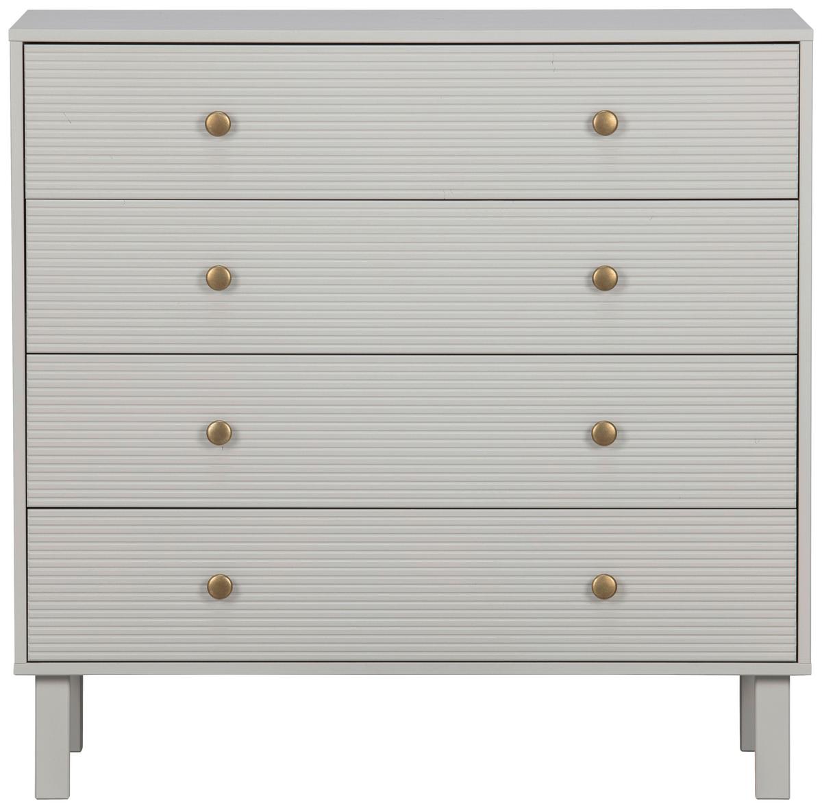 Kommode Madu Hellgrau B: 94cm - Hellgrau, Design, Holz (94/91/52cm) - Livetastic