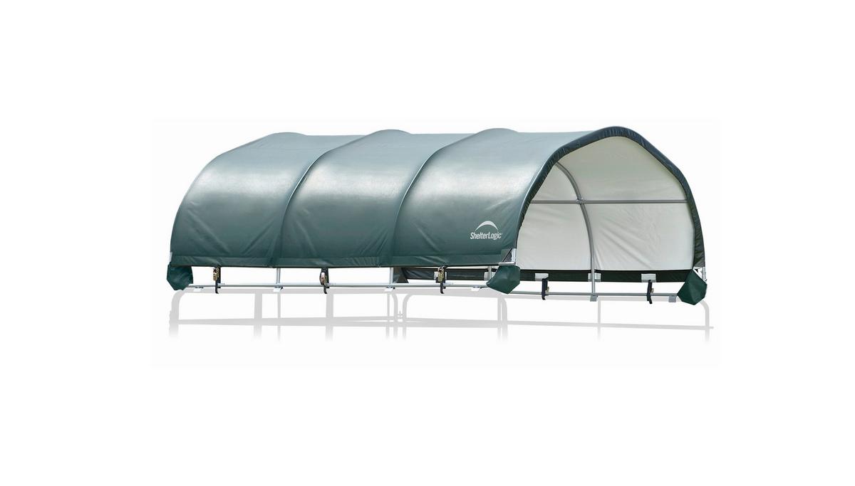 Zeltgarage Shelterlogic - Dunkelgrün, Basics, Kunststoff (370/370/170cm)