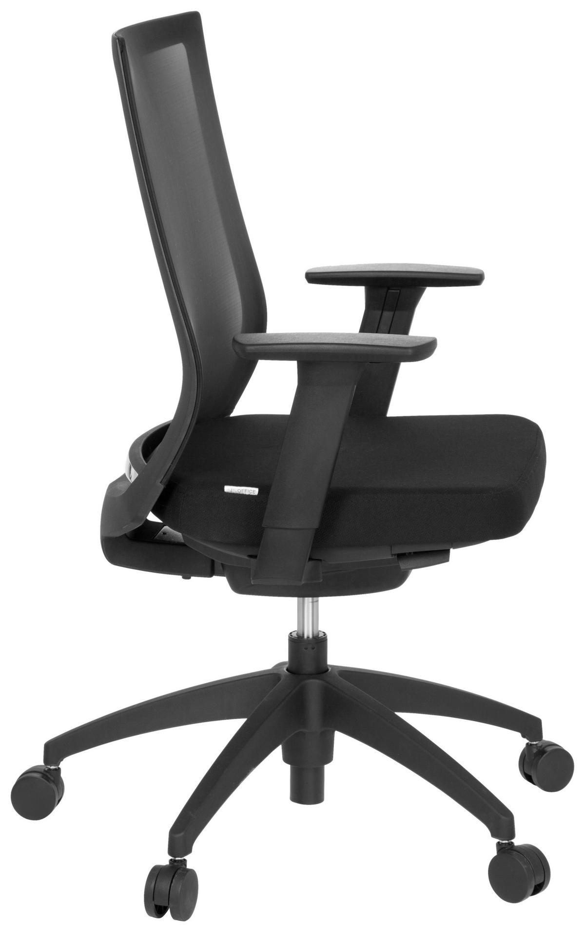 Drehstuhl Aspen Schwarz - Chromfarben/Schwarz, MODERN, Kunststoff/Textil (63/106/55cm) - MID.YOU
