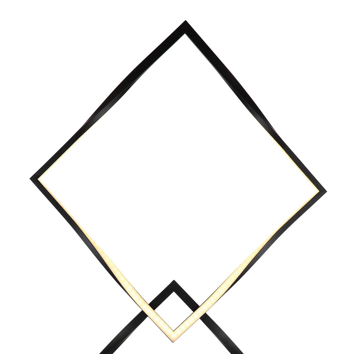 Led-stehleuchte 67213s - Opal/Schwarz, Design, Kunststoff/Metall (49/20/130cm) - Globo
