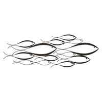 NÁSTENNÁ DEKORÁCIA FISHY - čierna, Basics, kov (100/35/1cm)