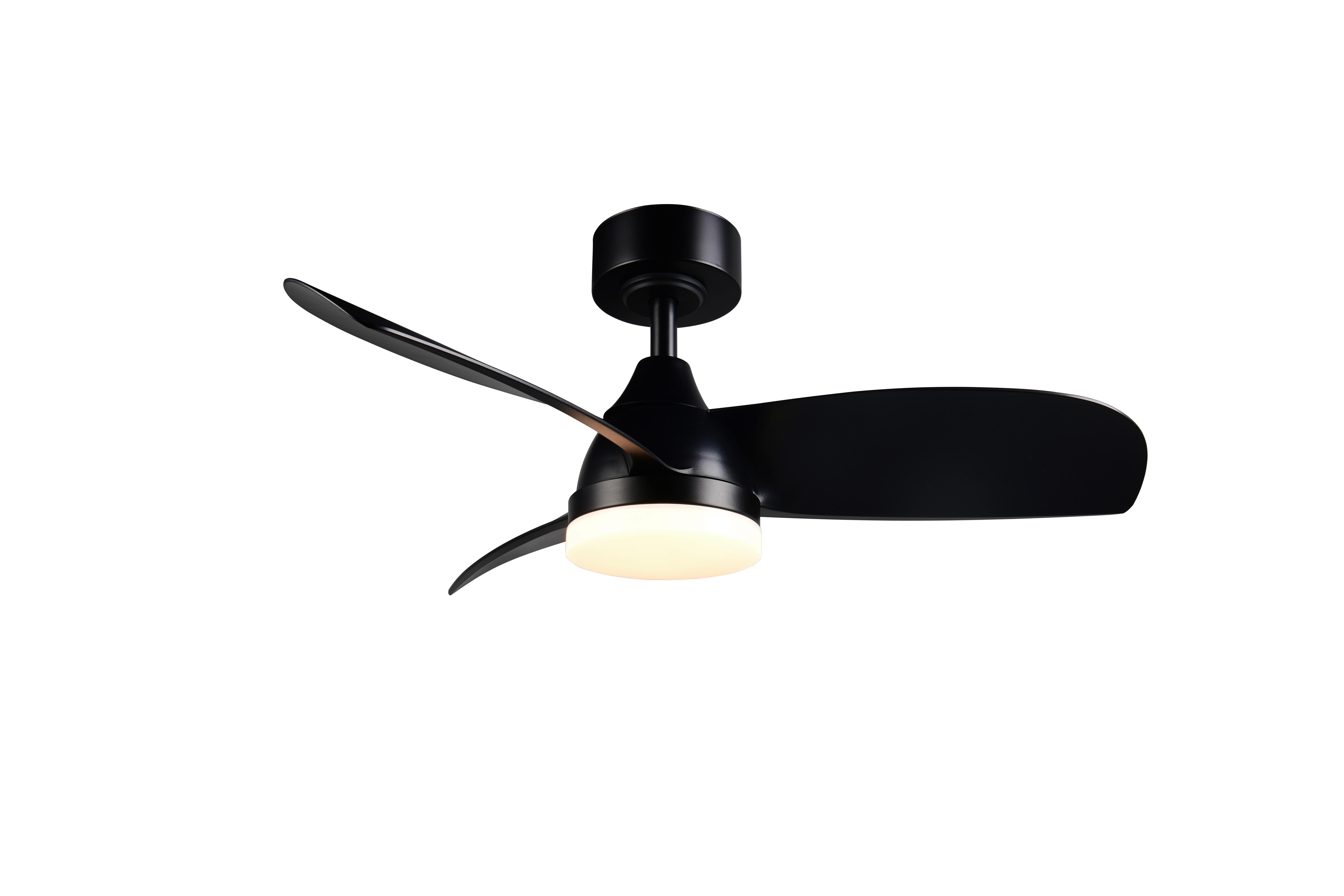 Deckenventilator Hesinki Schwarz D: 90 cm - Schwarz, KONVENTIONELL, Metall (90,0/32,5-40,0cm)