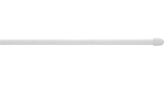 Vitragenstange Weiß L: 60-90 cm, 2er-Set - Weiß, KONVENTIONELL, Kunststoff/Metall (60cm) - Ondega