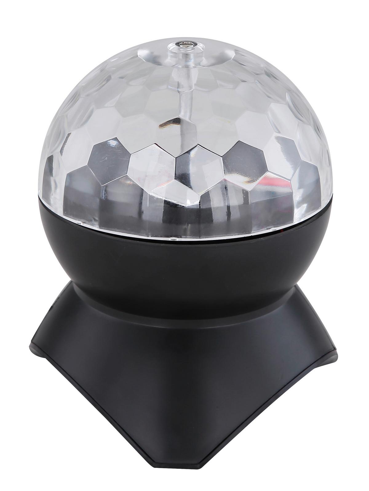 Discoleuchte Veli Farbwechsler Akku Mit Usb + Bluetooth - Klar/Schwarz, Basics, Kunststoff (11/12,5cm) - Globo