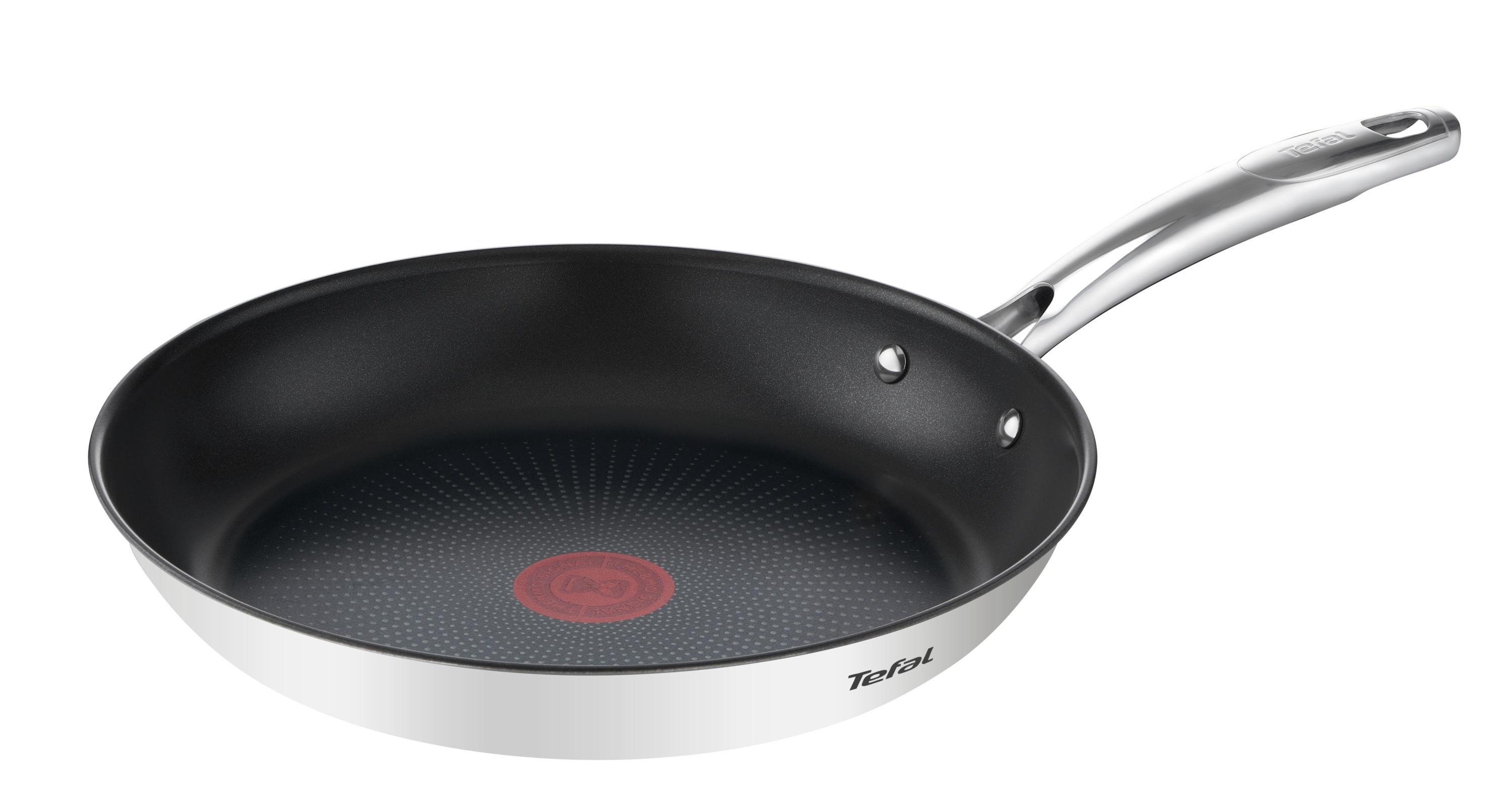 Bratpfanne Duetto - Edelstahlfarben, Basics, Metall (28 cmcm) - Tefal